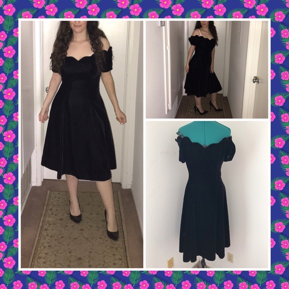 niki originals Dresses & Skirts - SOLDGorgeous purple/brown vintage velvet dress